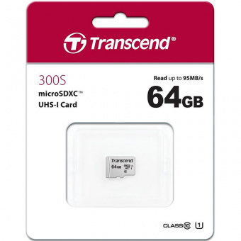 MicroSD 64GB Transcend 300S UHS-I U1 без адаптрера_2